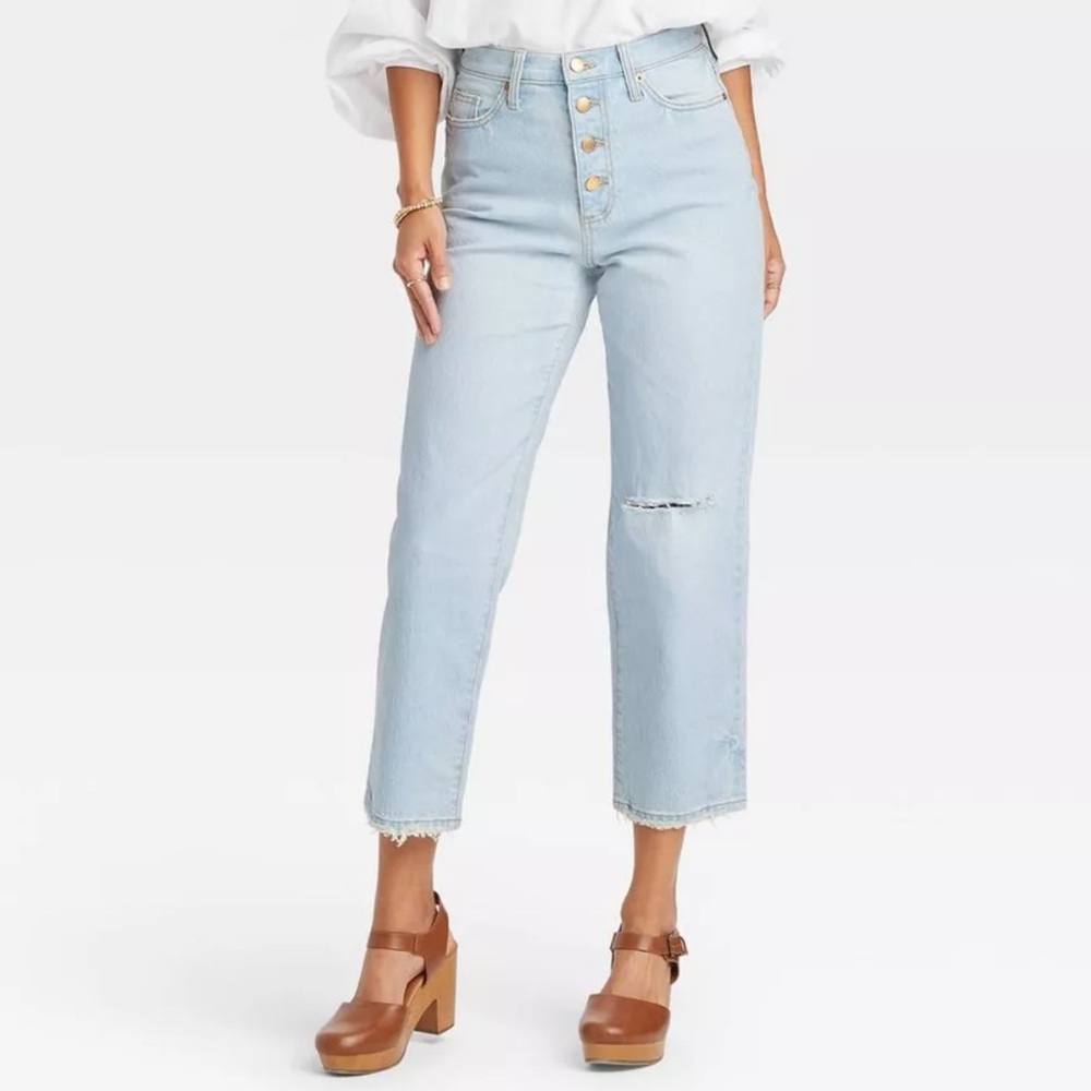 Universal Thread Vintage Straight Button-Fly Jean… - image 1